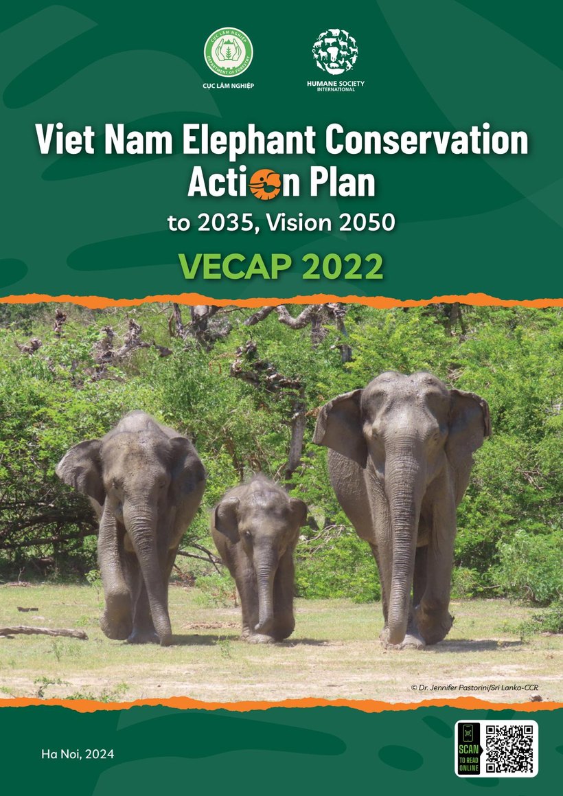 Bìa tài liệu Viet Nam Elephant Conservation Action Plan to 2035, Vision 2050 - VECAP 2022